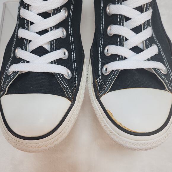 Converse All Star Shoes Womens 9.5 Black White Low Tops Classic Grunge Preppy - Picture 6 of 14